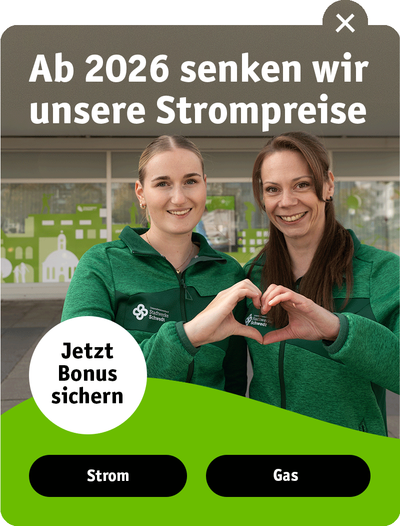 Popup Banner Strompreissenkung