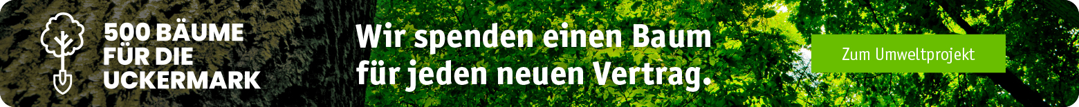 Banner Baumpflanzprojekt Schwedter Kabelnetz