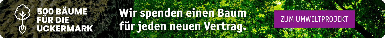 Banner Baumpflanzprojekt Schwedter Kabelnetz