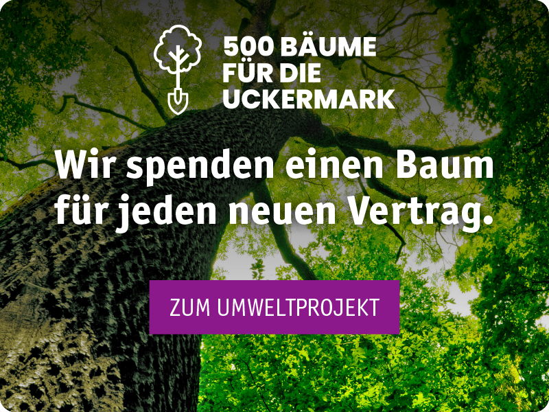 Banner Baumpflanzprojekt Schwedter Kabelnetz mobile
